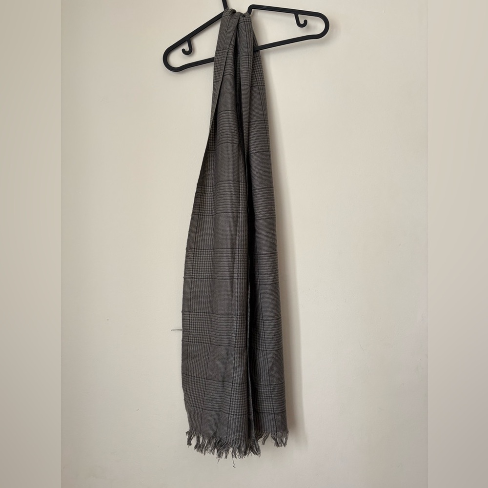 Polo by Ralph Lauren Charcoal Checkered Scarf Blue Tag